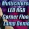 Multicolored LED RGB Corner Floor Lamp Assembly and Demo